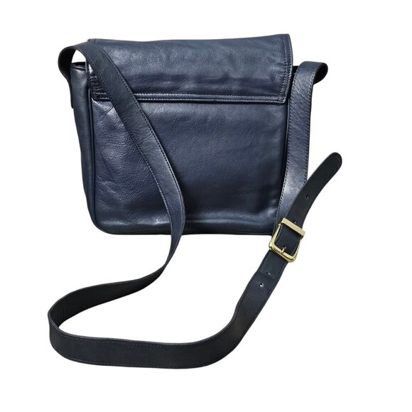 Etienne Aigner Vintage 80s Bag Leather Navy Shoulder Handbag EUC - Picture 6 of 7